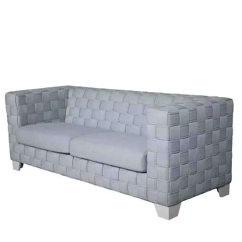 Acme Furniture 85" Saree Sofa Light Teal Chenille/White Finish