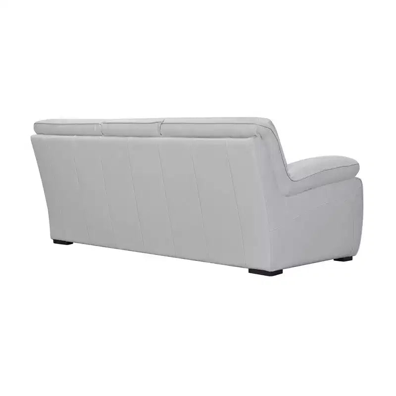 Zanna Genuine Leather Sofa Dove Gray - Armen Living