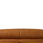 Canapé Leonia 168 cm en cuir cognac - Acme Furniture : pieds en métal contemporains, revêtement moelleux, quatre places