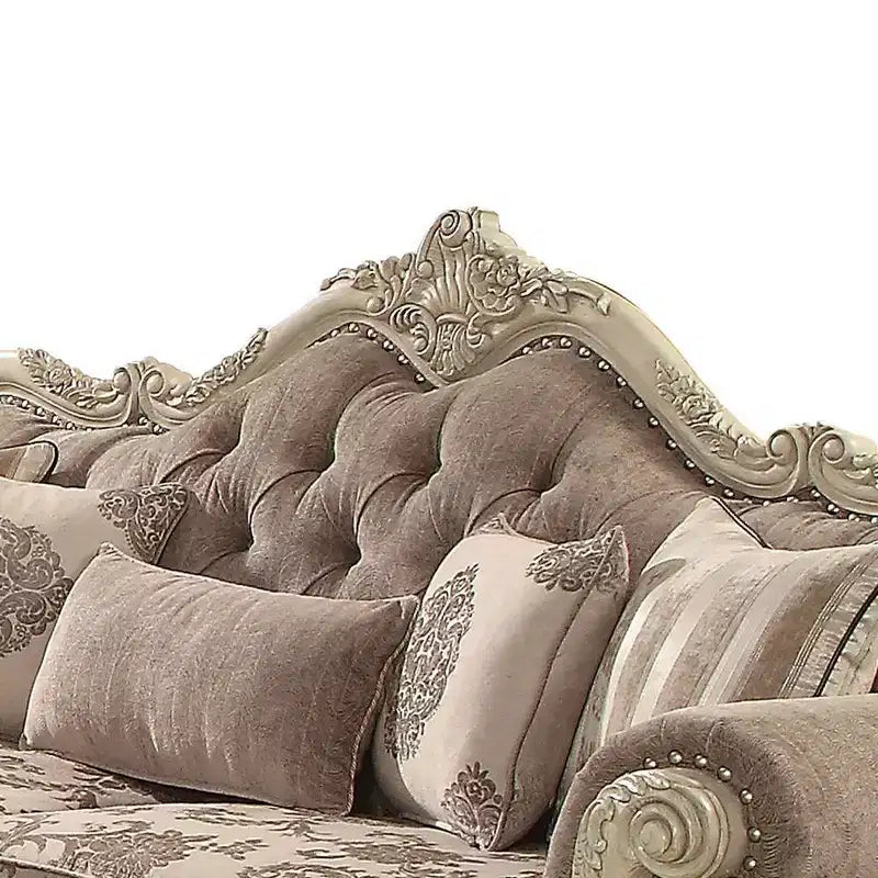 Canapé Ragenardus 95 po en tissu gris/blanc antique Acme Furniture