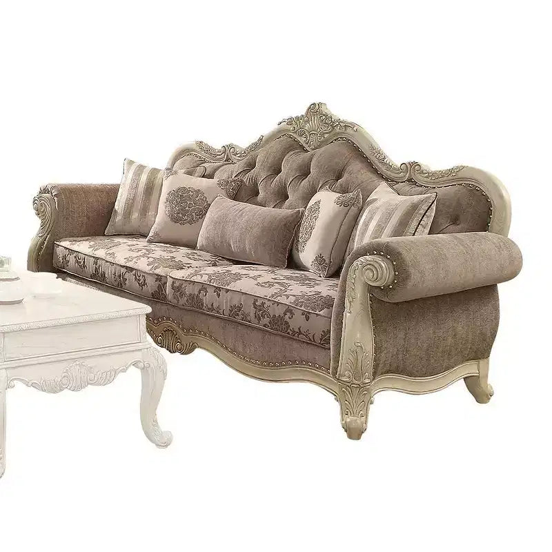 Canapé Ragenardus 95 po en tissu gris/blanc antique Acme Furniture