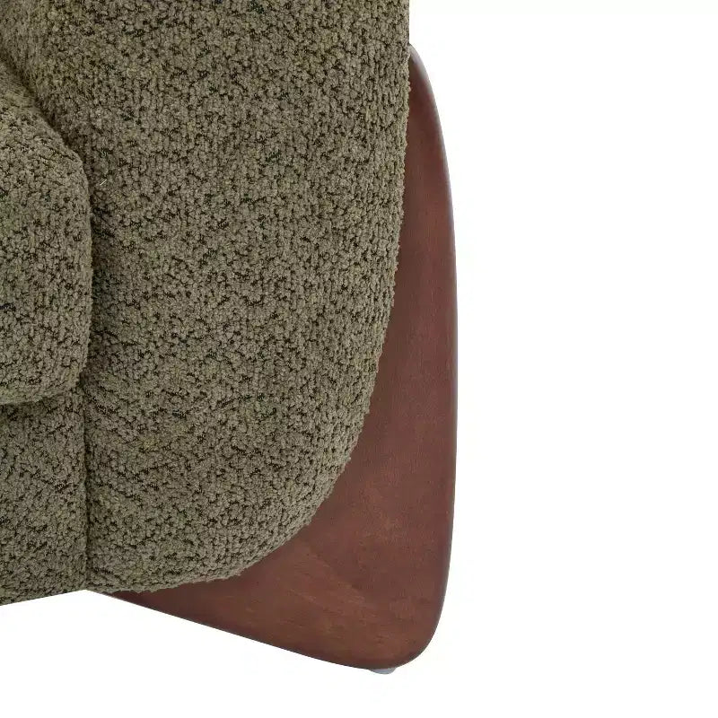 Christopher Knight Home Mia 82.75" Boucle Fabric 3 Seater Sofa Olive Green