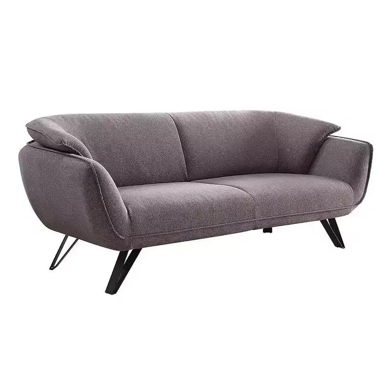 Canapé 78 po Dalya, lin gris – Acme Furniture : Revêtement en velours, comprend 2 coussins décoratifs