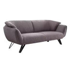 Canapé 78 po Dalya, lin gris – Acme Furniture : Revêtement en velours, comprend 2 coussins décoratifs