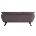 Canapé 78 po Dalya, lin gris – Acme Furniture : Revêtement en velours, comprend 2 coussins décoratifs