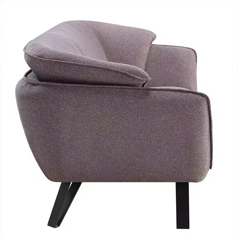 Canapé 78 po Dalya, lin gris – Acme Furniture : Revêtement en velours, comprend 2 coussins décoratifs