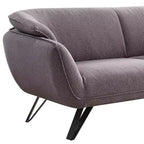 Canapé 78 po Dalya, lin gris – Acme Furniture : Revêtement en velours, comprend 2 coussins décoratifs