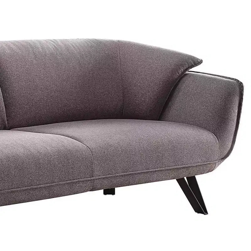 Canapé 78 po Dalya, lin gris – Acme Furniture : Revêtement en velours, comprend 2 coussins décoratifs