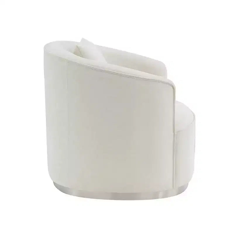 Canapé Odette 162 cm en chenille beige Acme Furniture : Causeuse classique, 2 oreillers, aucun assemblage requis
