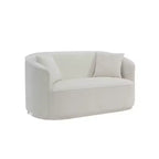 Canapé Odette 162 cm en chenille beige Acme Furniture : Causeuse classique, 2 oreillers, aucun assemblage requis