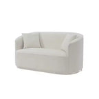 Canapé Odette 162 cm en chenille beige Acme Furniture : Causeuse classique, 2 oreillers, aucun assemblage requis