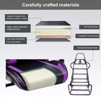 Chaise de gaming GTRACING avec haut-parleurs Bluetooth Chaise de bureau dossier haut en PU Violette