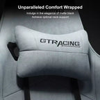 Chaise de jeu GTRACING avec repose-pieds, chaise de bureau ergonomique inclinable avec soutien lombaire, bleue