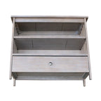 Meuble TV d'angle en bois massif de style Mission