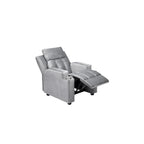 Deluxe Kids Recliner Chair with Footrest Headrest and 2 Cup Holders Microfiber Kids Recliner for Age 3+ Years