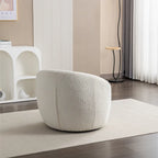 Swivel Barrel Chair - 360掳 Rotation - Boucle Fabric