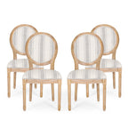 Chaises de salle à manger en tissu de style campagnard français - NH419413