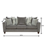 Roundhill Furniture Davoz 2-Piece Living Room Set, Sofa and Loveseat, Tori Slate