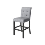 5 Piece Counter Height Dining Set, Wood Dining Table Set with Rectangle Table and 4 Upholstered High Back Chairs