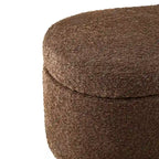 INK+IVY Bailey Taupe Boucle Flip Top Storage Bench