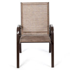 Costway 4PCS Patio Chairs Garden Deck Yard with Armrest - See Details