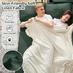 80 L-Shaped Sofa Couch Bed, Sofa Sleeper with Pull Out Bed, Reversible Sleeper Sofa Bed