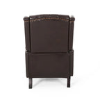 Walter Brown Bonded Leather Recliner Club Chair by Christopher Knight Home