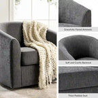 Fauteuil Cuenca moderne en tissu avec piètement pivotant