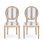 Chaises de salle à manger en tissu de style campagnard français - NH419413