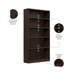 Universal Tall 5 Shelf Bookcase Storage by Bush Furniture