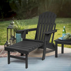 Vrakae Folding and Adjustable Adirondack Chair with Ottoman
