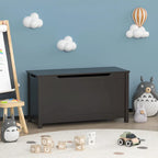 Kids Wooden Toy Box Storage with Safety Hinged Lid for Ages 3+