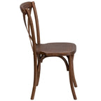 Ensemble table de ferme rustique pliante 8' x 40 avec 10 chaises à dossier croisé et coussins