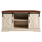 Middlebrook 52-inch Sliding Barn Door Corner TV Stand