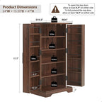 47 Farmhouse Kitchen Pantry, Storage Cabinet with Barn Doors - N/A
