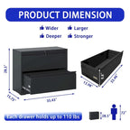 Lateral File Cabinet 2 Drawer