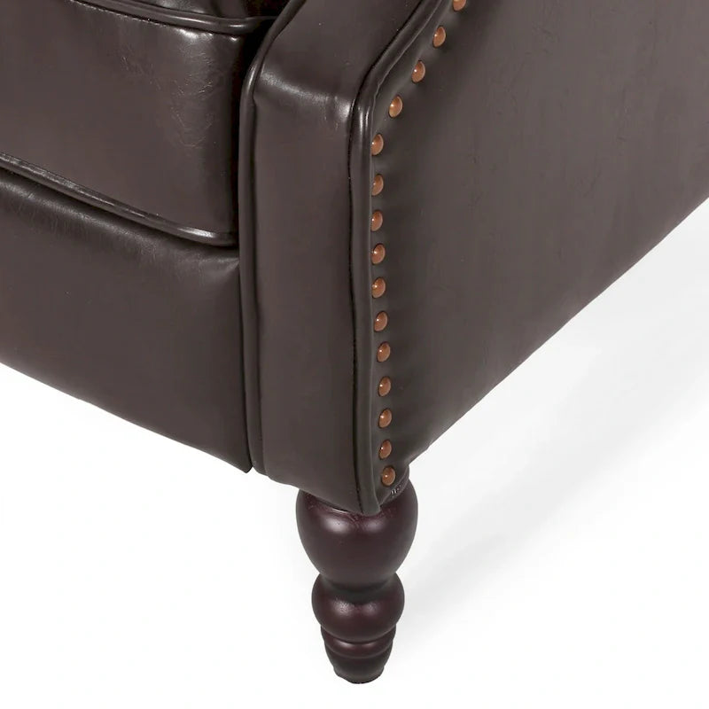 Walter Brown Bonded Leather Recliner Club Chair by Christopher Knight Home