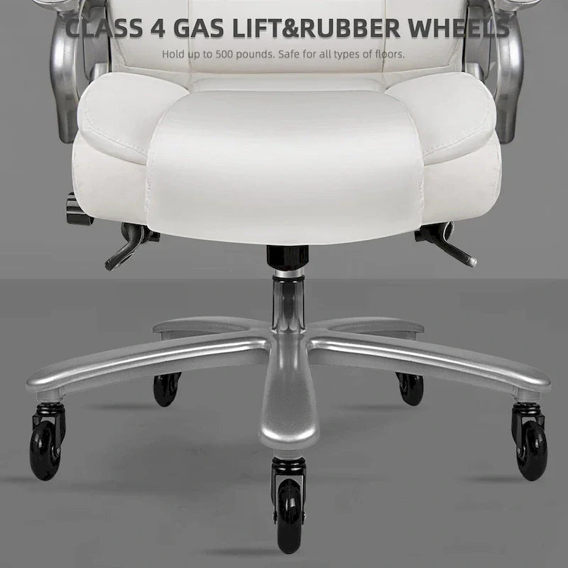 Bossin Big and Tall Executive Office Chair,500LBS Adjustable Lumbar Support Ergonomic Chair with High Back PU Leather Computer
