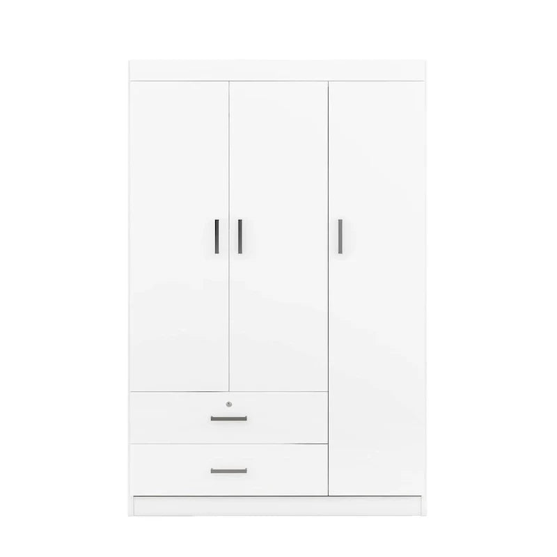 3-Door Wardrobe with 2 Drawers