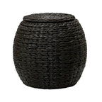 Table d'appoint avec panier de rangement en osier tressé à la main Household Essentials - 17,0 L x 17,0 l x 19,0 H