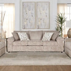Roundhill Furniture Nason Wide Wale Corduroy Sofa, Loveseat, and Cuddle Chair Set