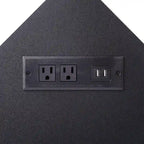 Corner Desk Small Desk with Outlets Corner Table for Small Space, Computer Desk with USB Ports Triangle Desk with Storage