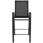 4 Pack Outdoor Barstools with Flex Comfort Material - Patio Stool