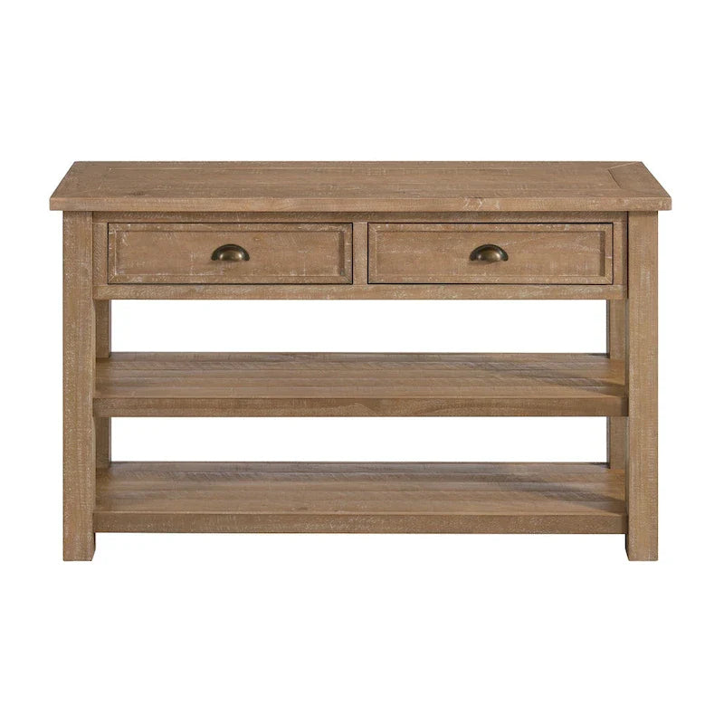 The Gray Barn Downington Solid Wood 2-Drawer Sofa Console Table