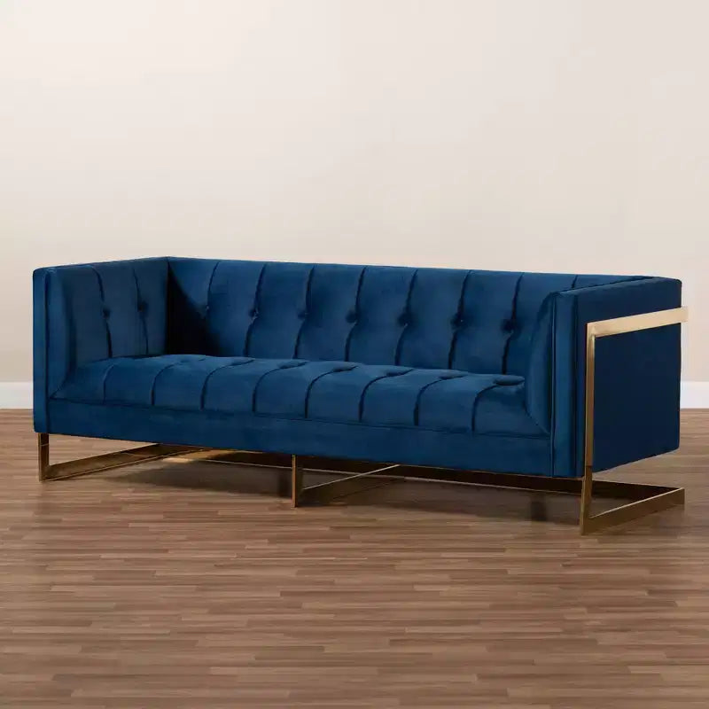 Ambra Velvet Sofa - Baxton Studio