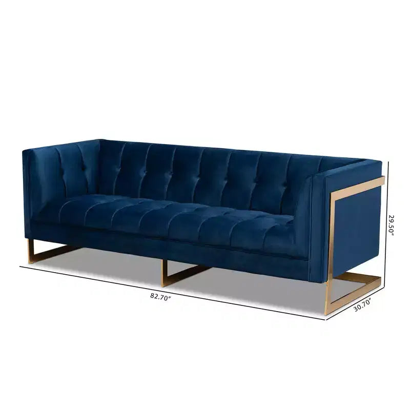 Ambra Velvet Sofa - Baxton Studio