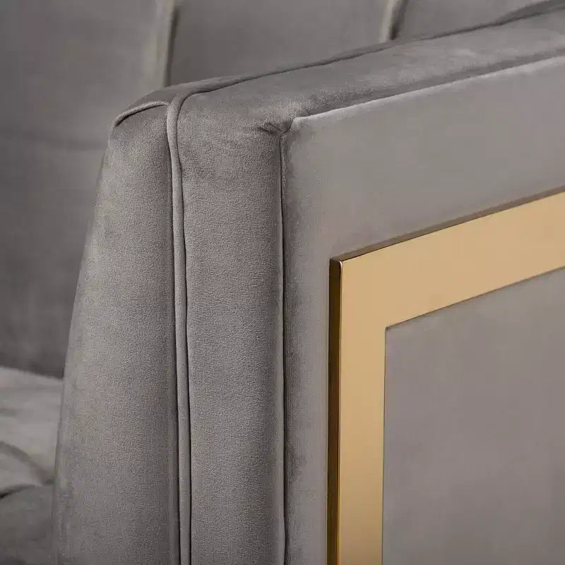 Ambra Velvet Sofa - Baxton Studio