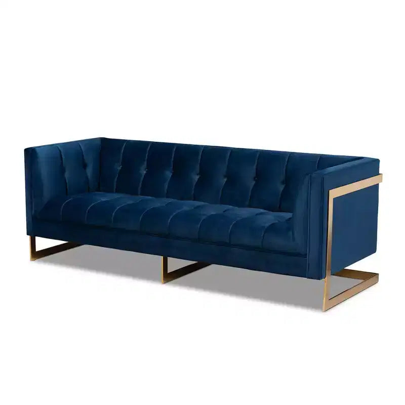 Ambra Velvet Sofa - Baxton Studio
