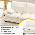 Living Room Furniture Sets, Modular Sectional Sofa Set with Ottoman for Living Room, Convertible Sofa Couch