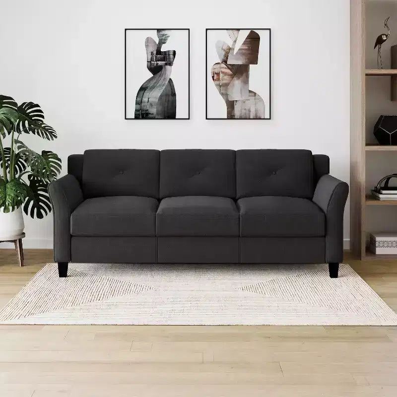 Canapé Harper en microfibre capitonnée - Lifestyle Solutions